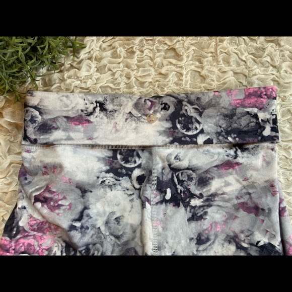 Lululemon Wunder Under Leggings Luon High Waist Roll Down Moody Mirage Tights - Picture 5 of 11